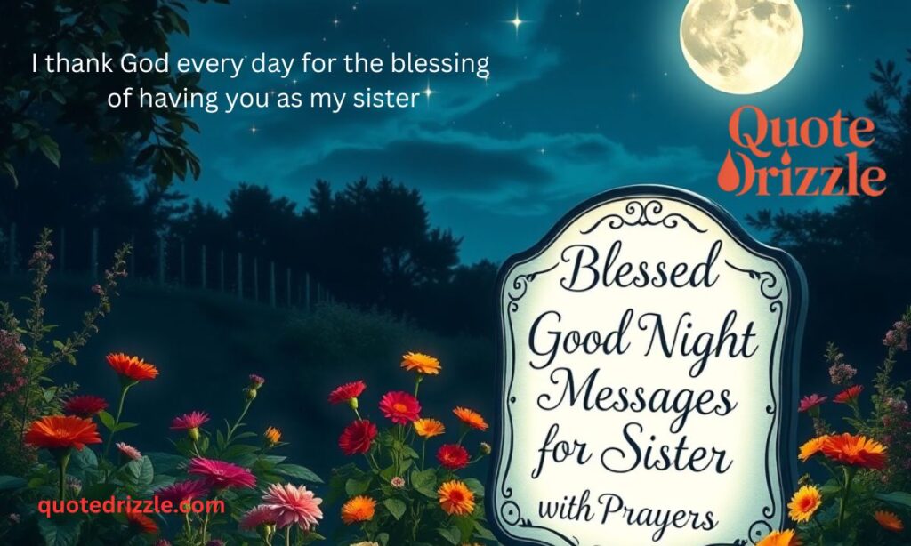 Blessed Good Night Messages for Sister with Prayers