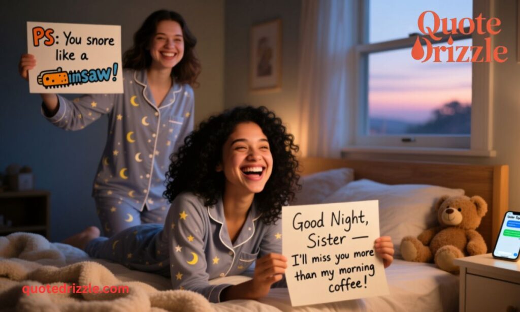 Funny Good Night Messages for Sister