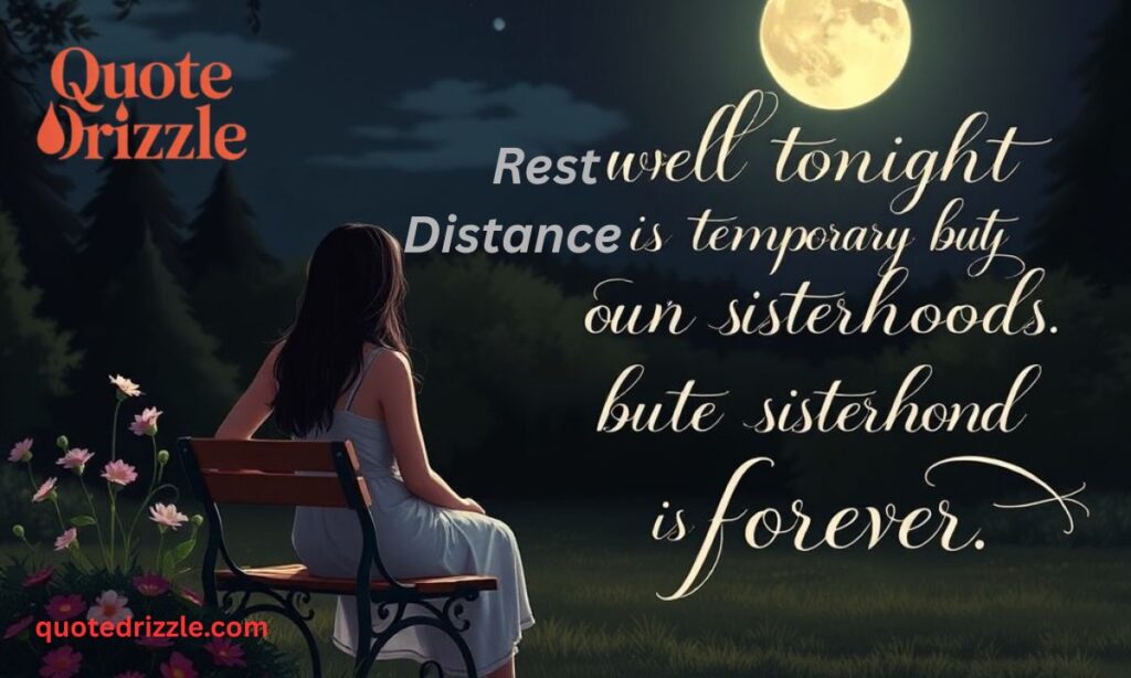 Good Night Messages for Sister Living Far Away
