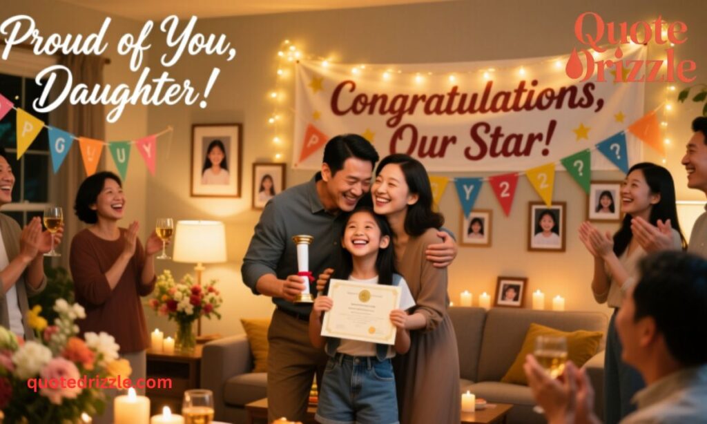 Proud Message for Daughter Achievement to Celebrate Her Success