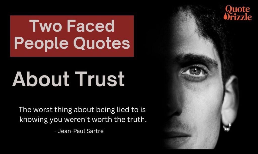 Two Faced People Quotes About Trust