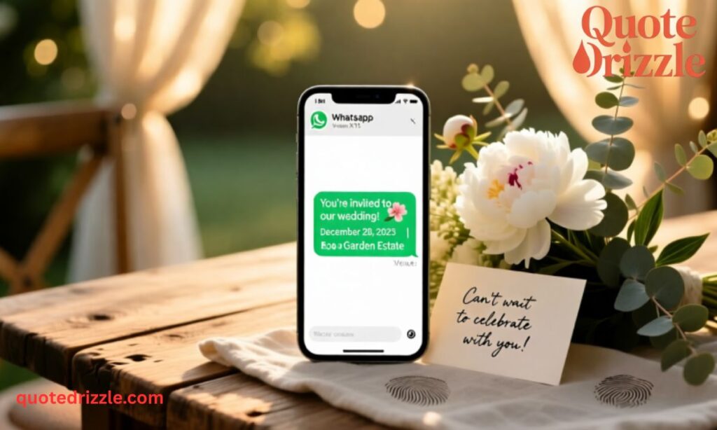 WhatsApp Text Message Wedding Invitations