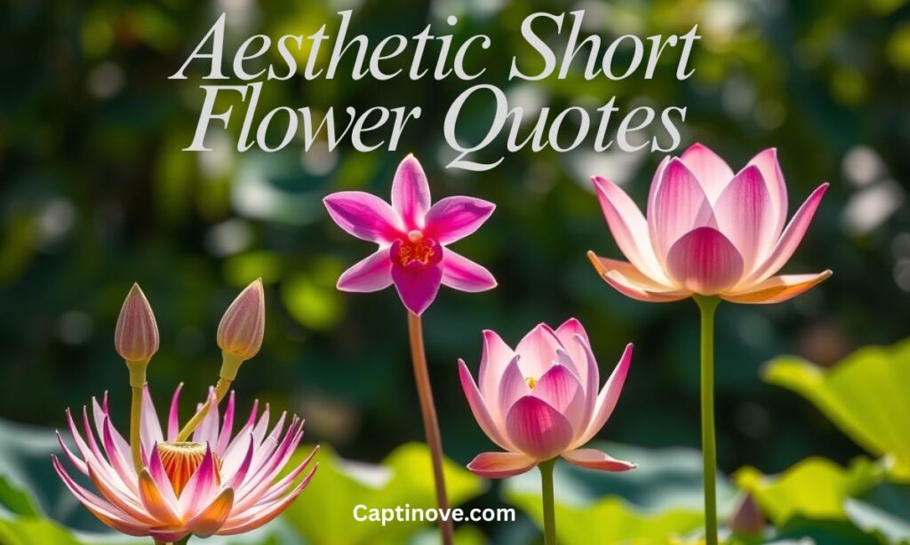 Aesthetic Short Flower Quotes