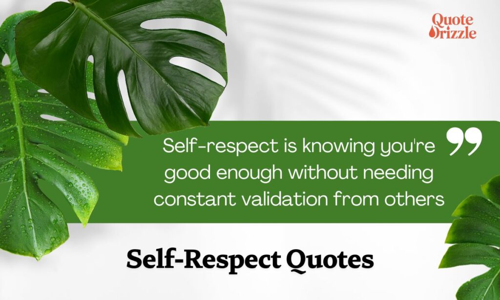 Self-Respect Quotes